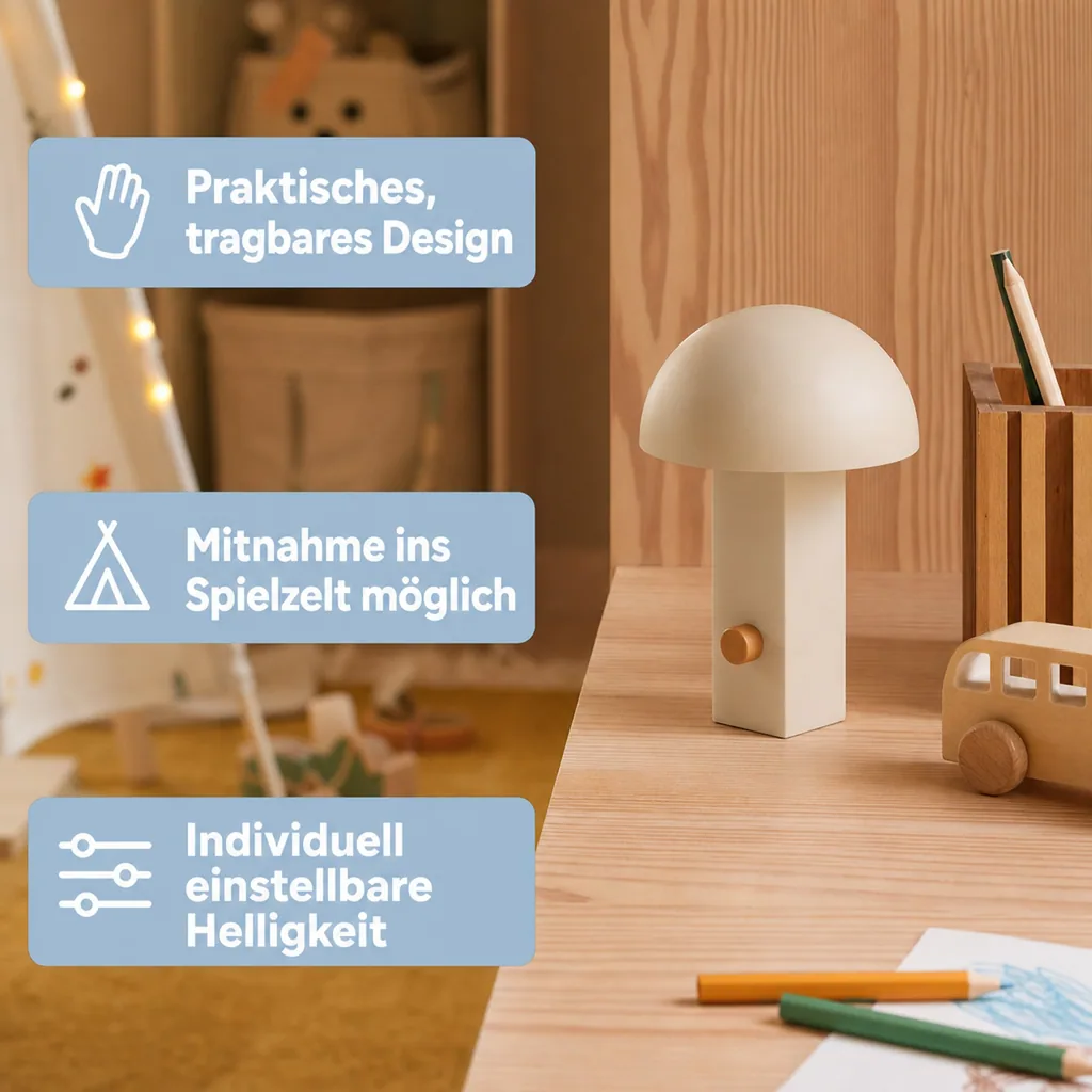 Liewood Kinderlampe, Tragbare Lampe, Kinderleuchte - Hyppolite, Farbe: Sandy