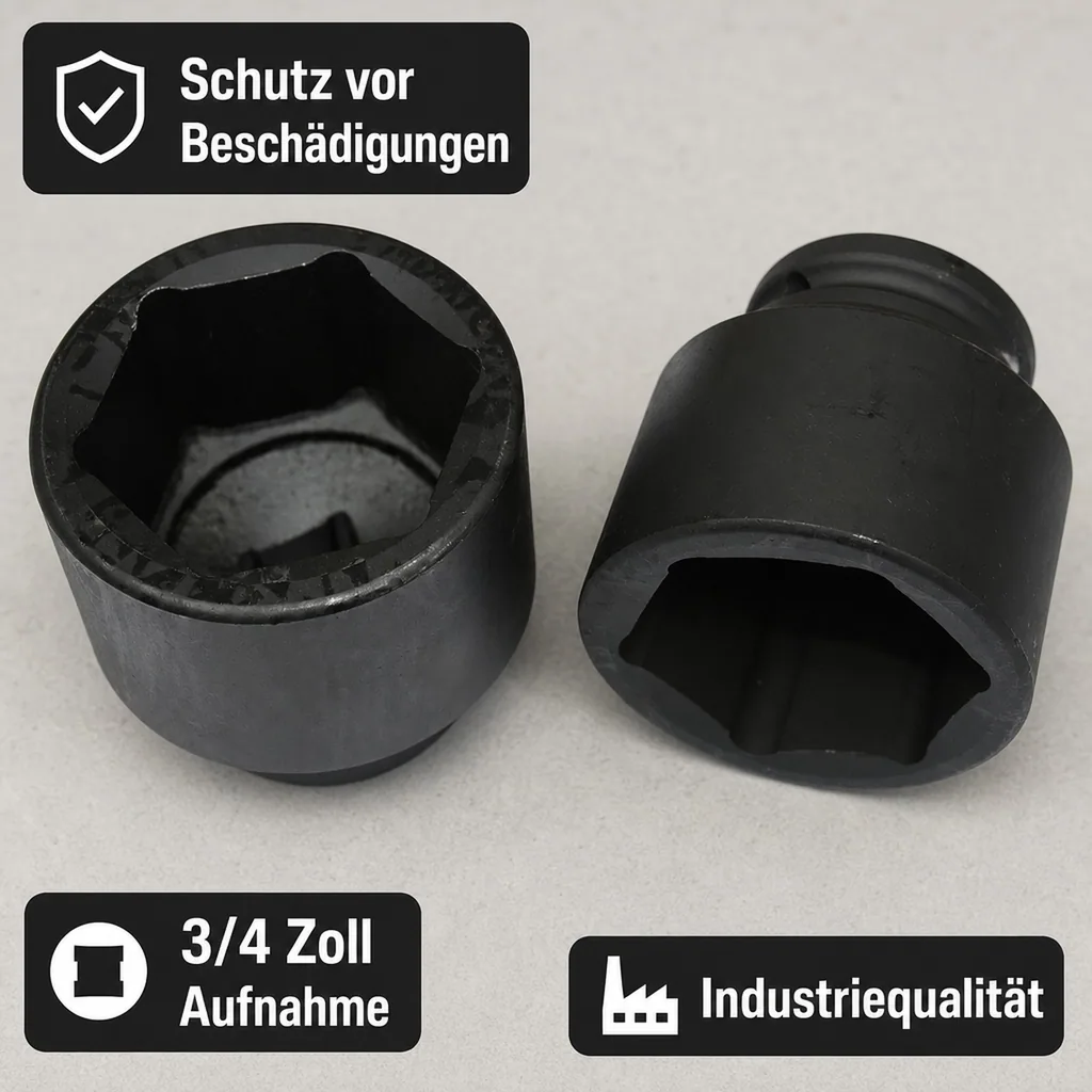 Nuss 3/4 Zoll, SW36, Schlagschraubernuss, Kraftnuss, 58mm