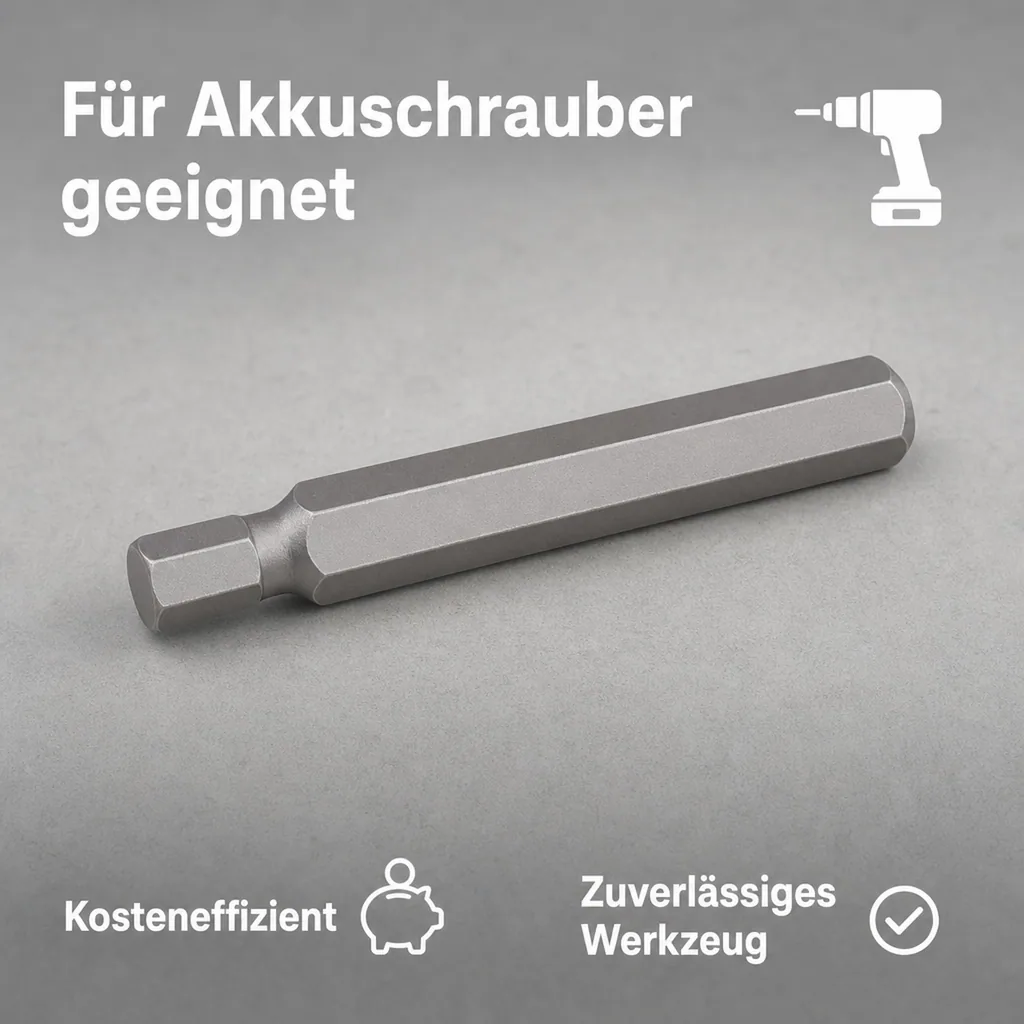 Innensechskant 7mm, Innensechskant Nuss, 75mm langer Innensechskant Bit