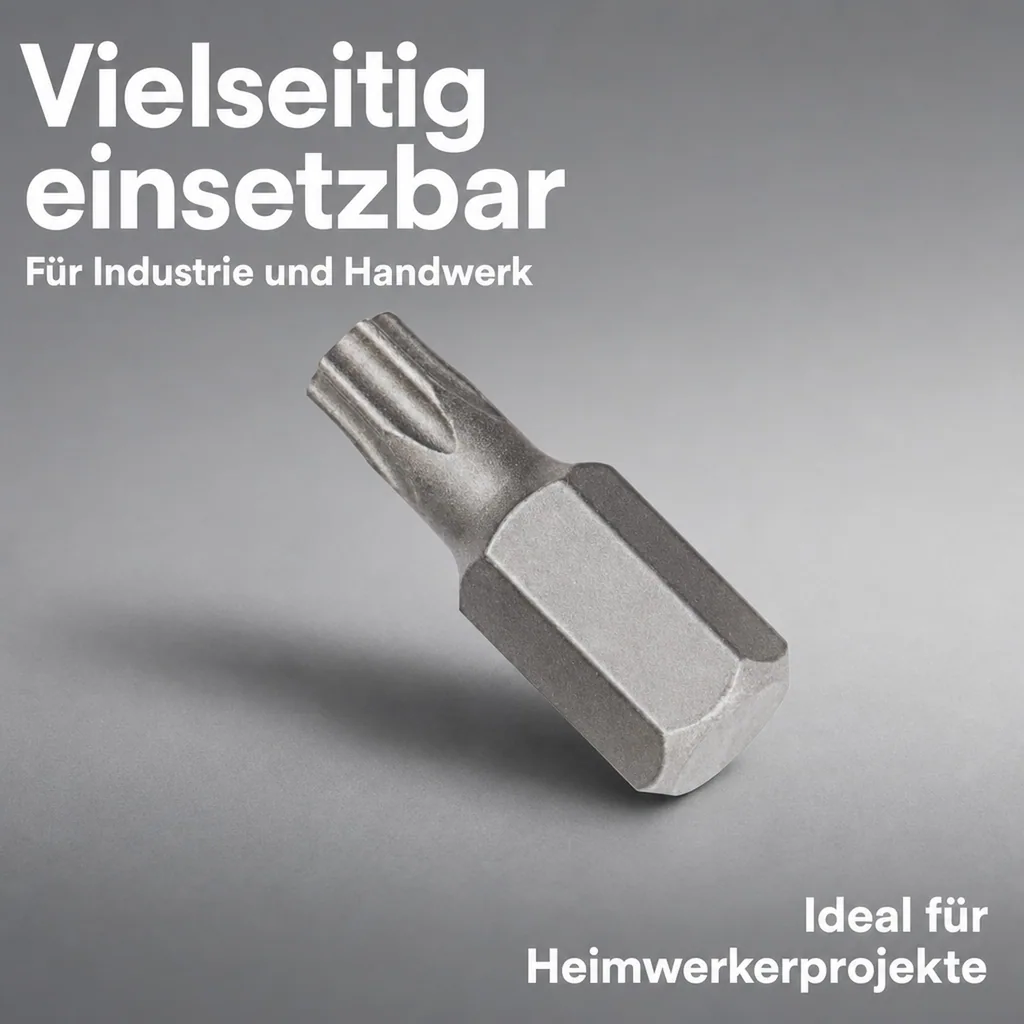 Innensechskant Bit T30, 10mm Hex, S2 Stahl, Schrauberbit