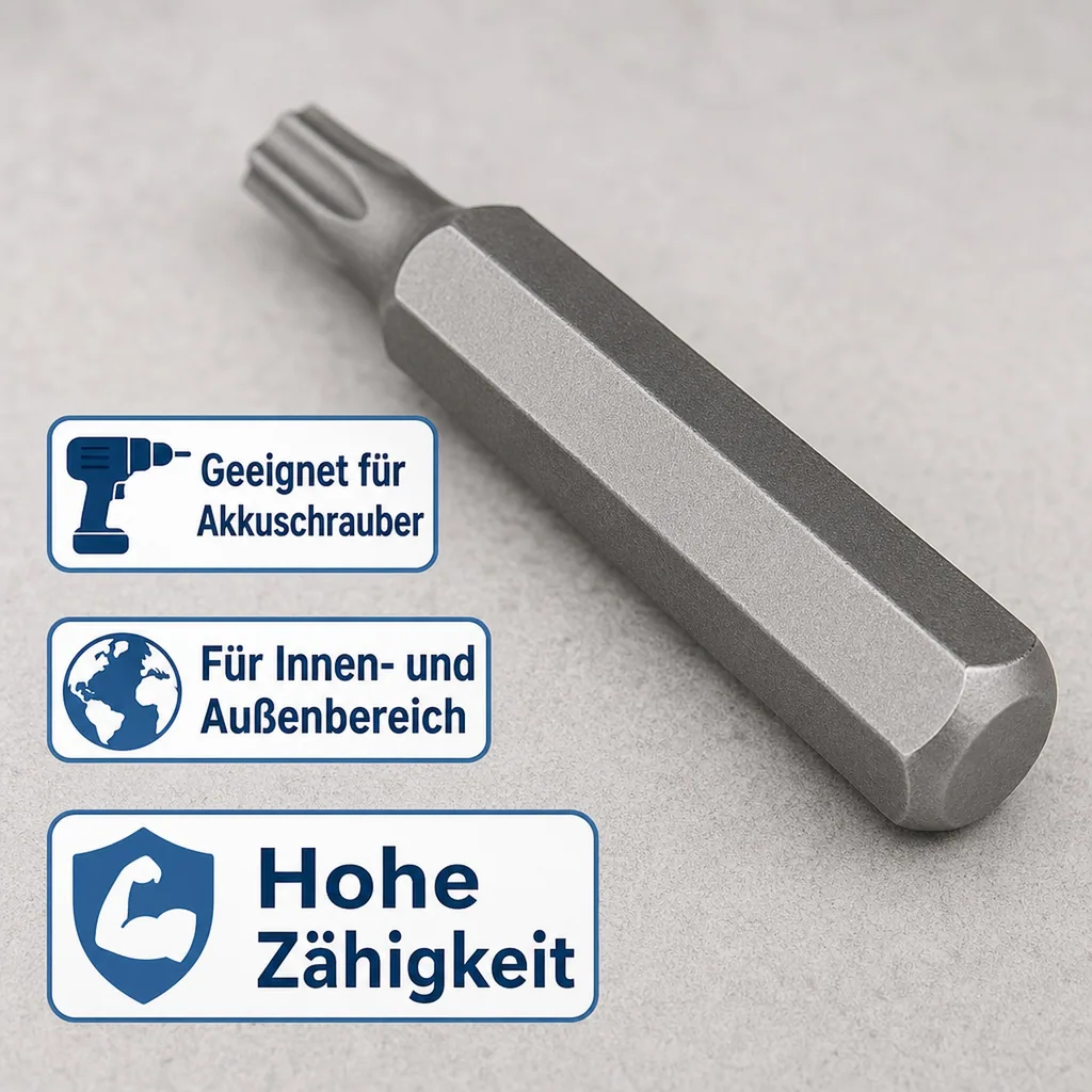 Innensechskant T25, 75mm, Hex Innensechskant Bit, S2 Stahl