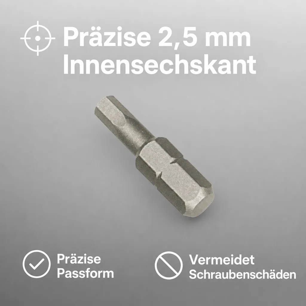 Innensechskant 2,5 mm, Innensechskant, L=25mm, S2 Stahl