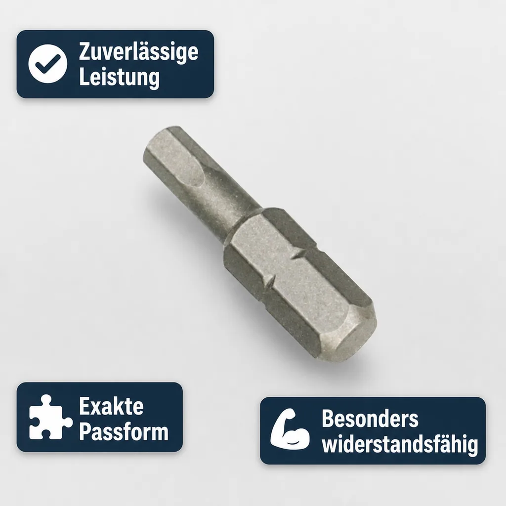 Innensechskant 4mm, Innensechskant Bit, 1/4 Zoll, S2 Stahl
