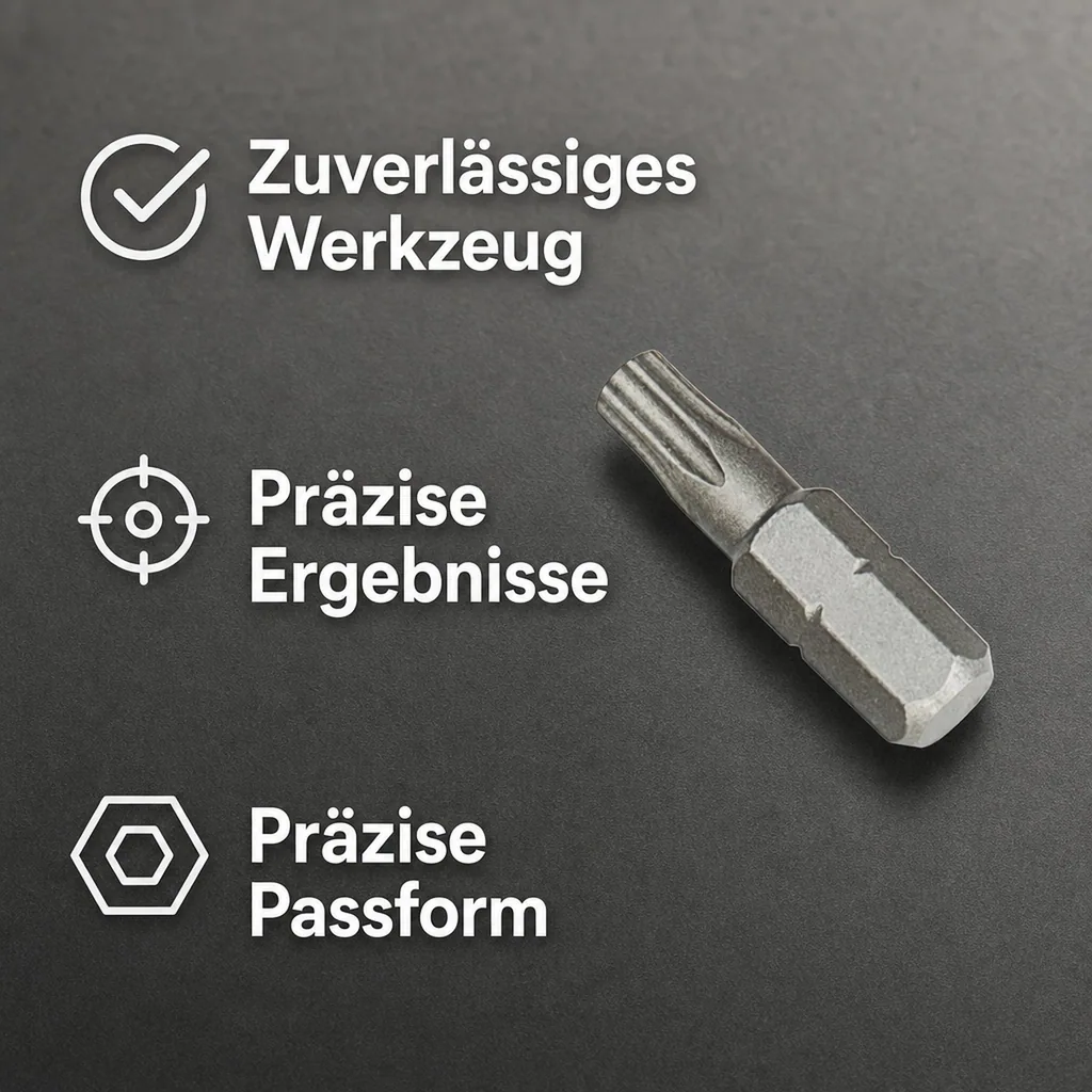 Innensechskant Bit T25, 1/4 Zoll, 25mm, S2 Stahl, Schrauberbit