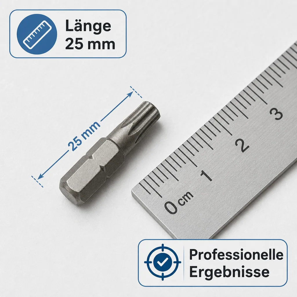 Innensechskant Bit, T27 mit Stirnloch, 25mm, S2 Stahl