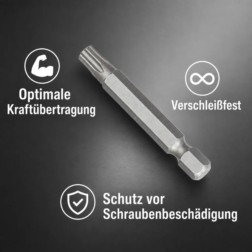 Innensechskant Bit T15, 1/4 Zoll, 50mm, Schraubendreher Bit
