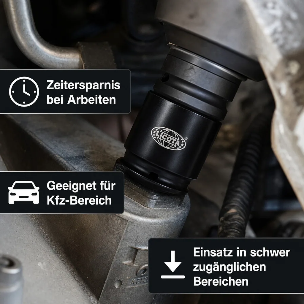 Schlagschraubernuss 1/2 Zoll, 16mm, Cr-Mo, Profi Werkzeug