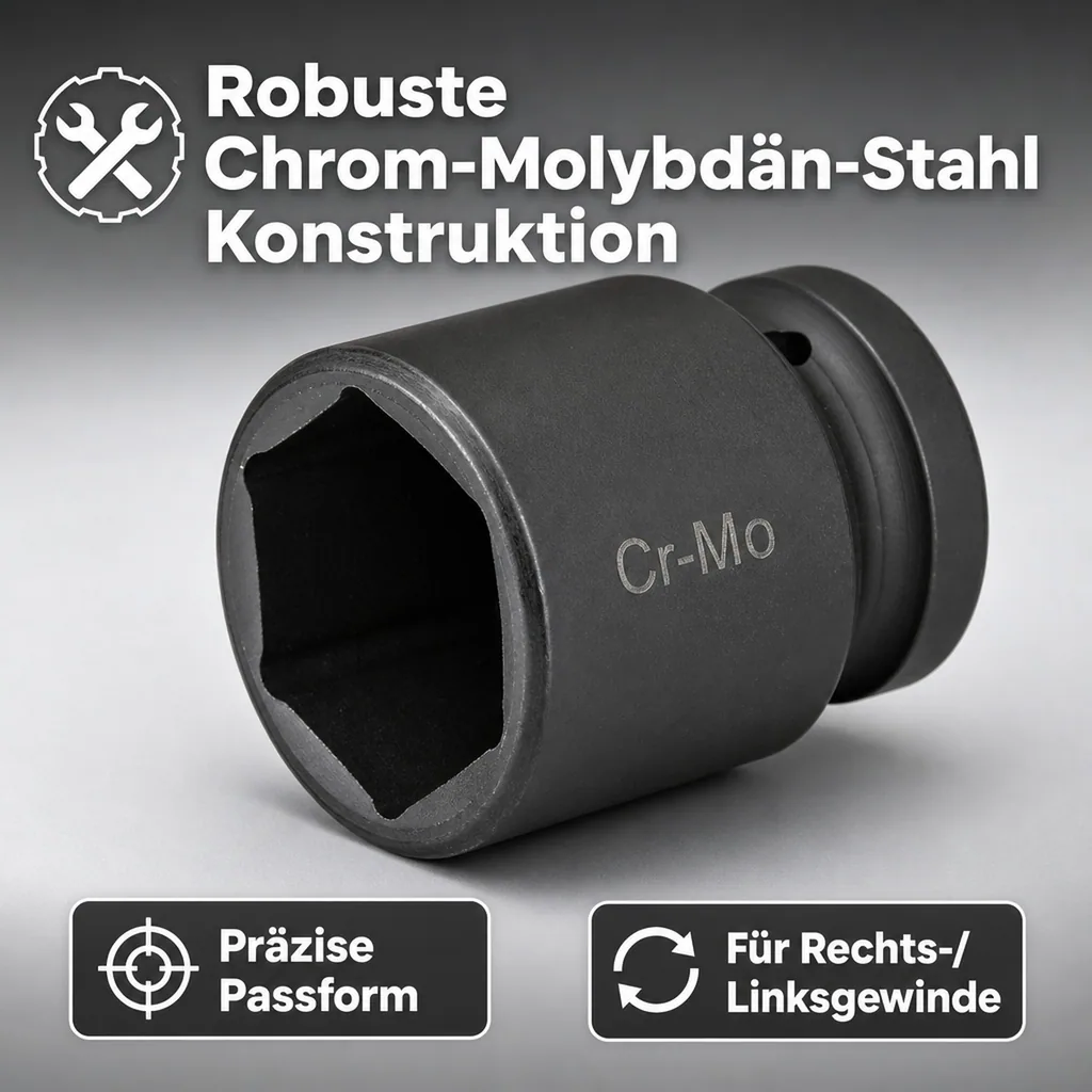 3/4 zoll Nuss 34mm, Schlagschrauber Nuss, 6pt