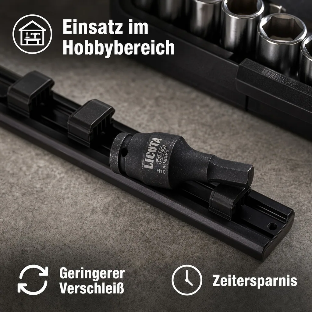 Innensechskant Nuss 1/2 Zoll, H6, Schlagschrauber Nuss Cr-Mo Industriequalität