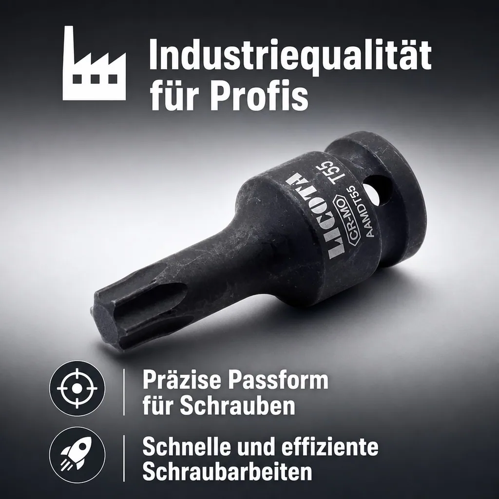 Innensechskant Nuss, Schlagschrauber Nuss 1/2 Zoll, T30, Industriequalität