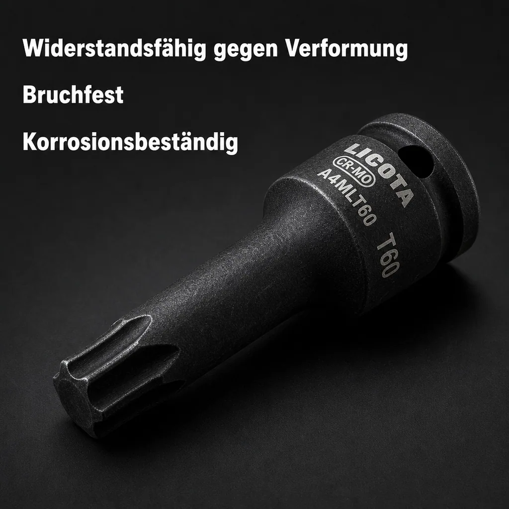Innensechskant Nuss T25, 1/2 Zoll, Cr-Mo, langlebige Ausführung