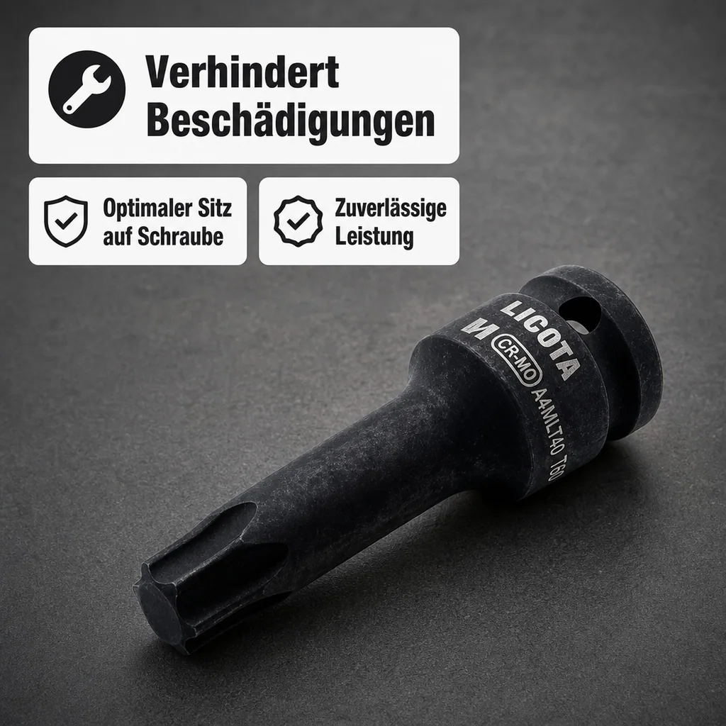 Innensechskant Nuss T40, 1/2 Zoll, Cr-Mo Stahl
