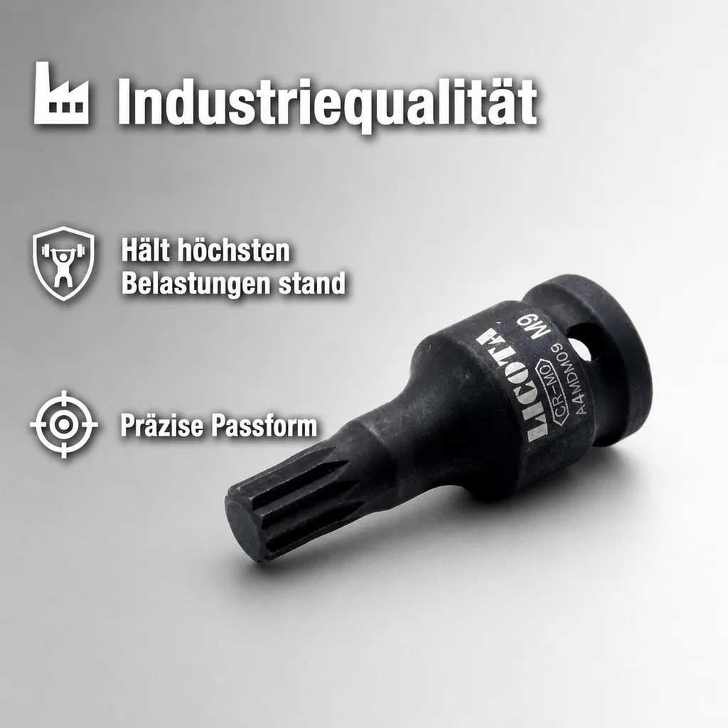 Vielzahn Nuss M14, 1/2 Zoll, Schlagschraubernuss, Cr-Mo, 60mm