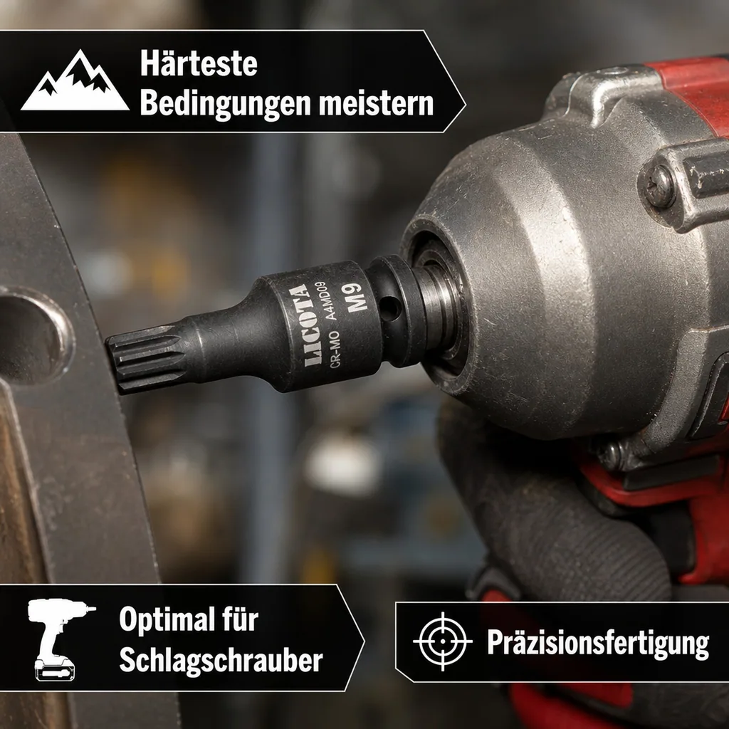 M18 Nuss, Vielzahn Nuss, 1/2 Zoll, Cr-Mo, Schlagschrauber Nuss