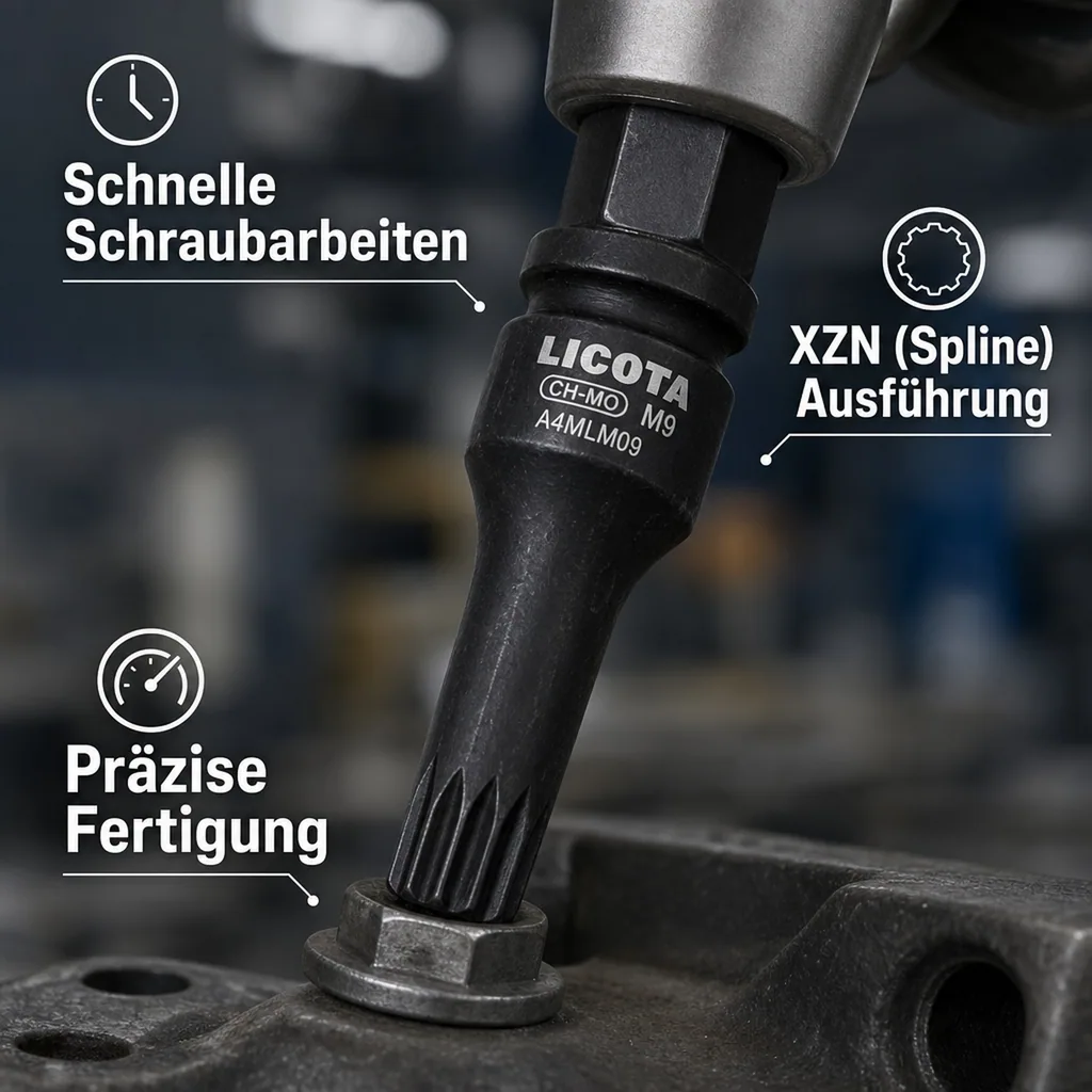 Vielzahn Nuss M12, 1/2 Zoll XZN, Schlagschrauber Stecknuss
