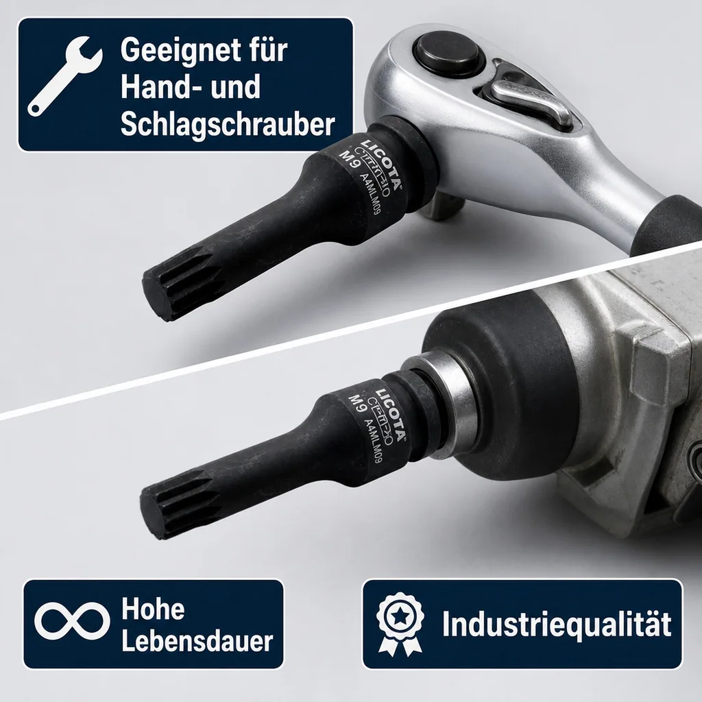 Vielzahn Nuss M18, Schlagschraubernuss, 1/2 Zoll, Cr-Mo