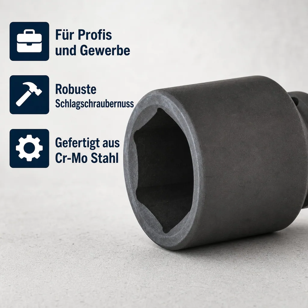 3 4 Nuss, Schlagschraubernuss, 32mm Nuss, SW 32, Cr-Mo Stahl