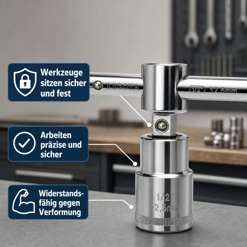 1/2 Zoll Gleitgriff, Kugelarretierung, Werkstattwerkzeug