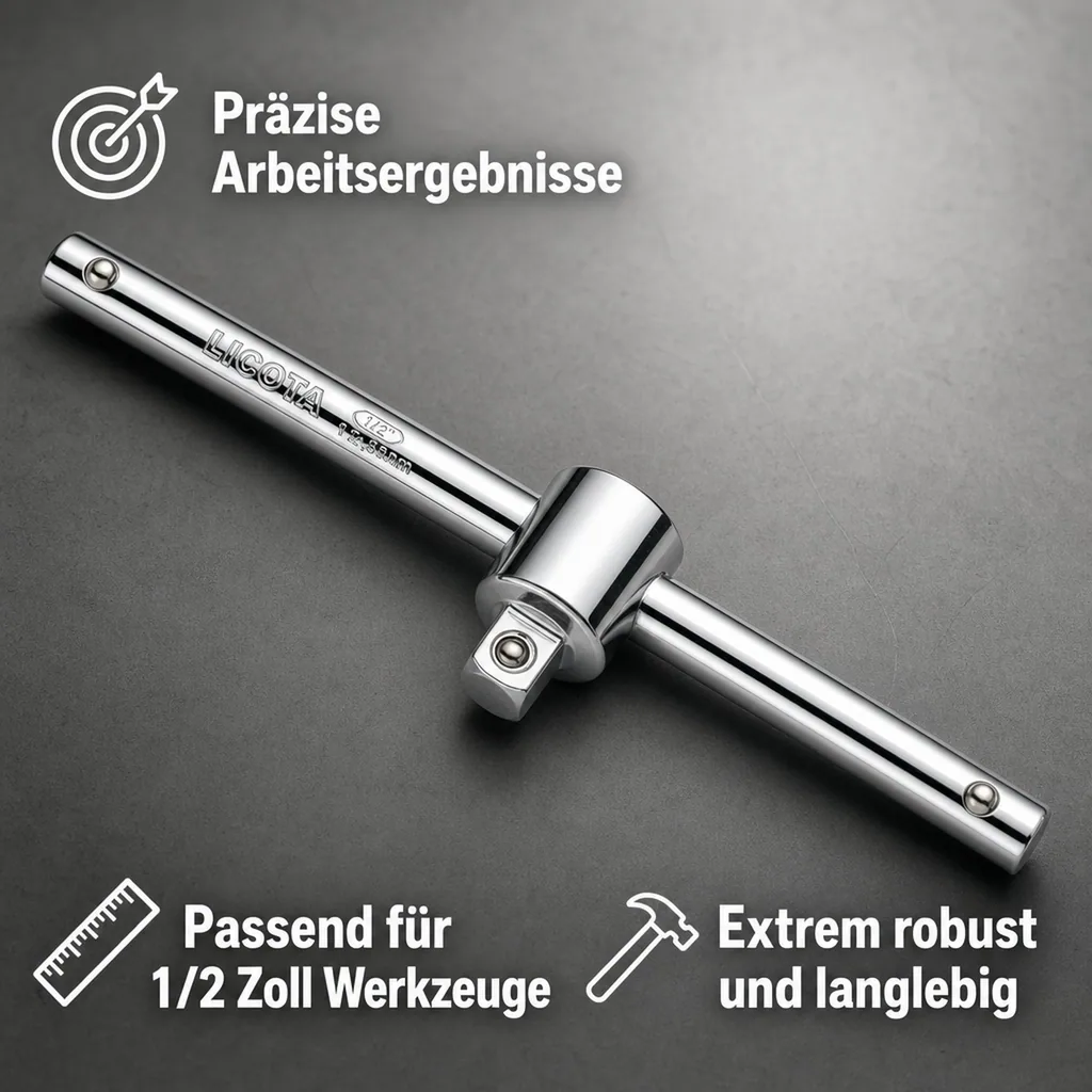 1/2 Zoll Gleitgriff, Kugelarretierung, Werkstattwerkzeug