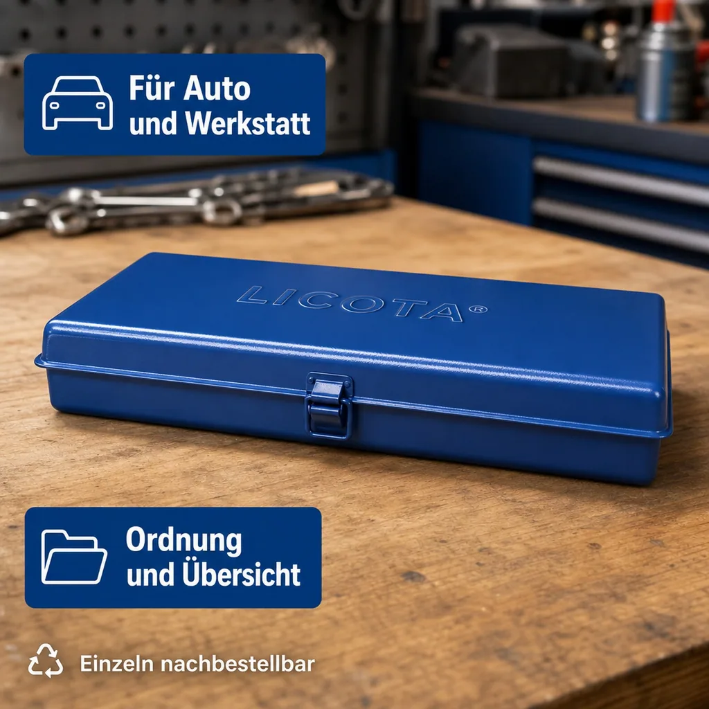 Schlagschraubernüsse 1/2 Zoll, Schlagschrauber Nüsse Set, 10-24mm, Metallkassette
