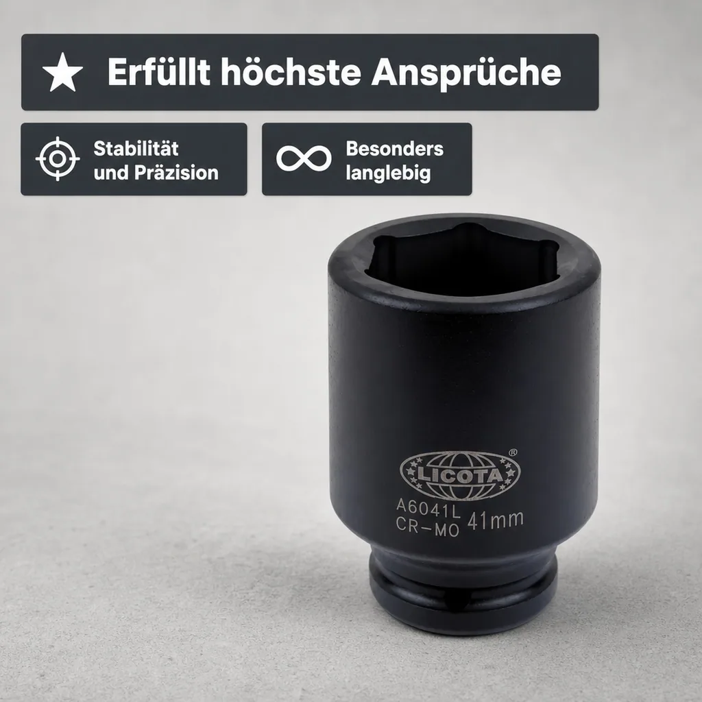 3 4 zoll Nuss, 33mm Stecknuss, 6-kant, Cr-Mo, DIN 3121