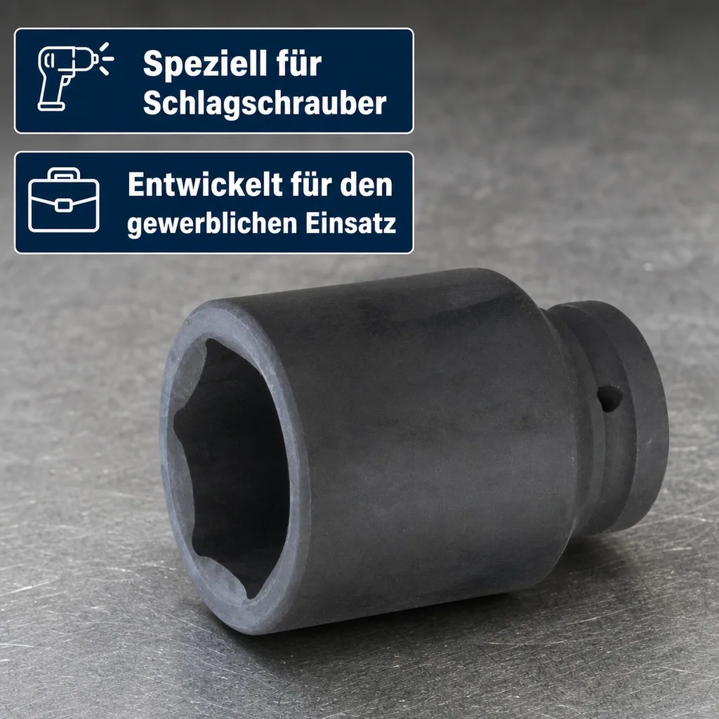 3/4 Zoll Nuss SW 29, Schlagschraubernuss, Cr-Mo, Industriequalität