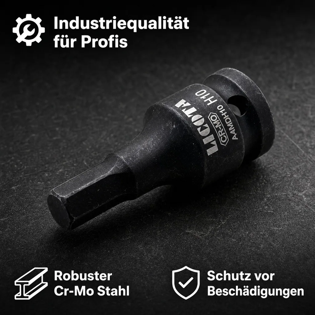 Innensechskant Nuss 1/2 Zoll, H24, Cr-Mo Schlagschrauber Nuss