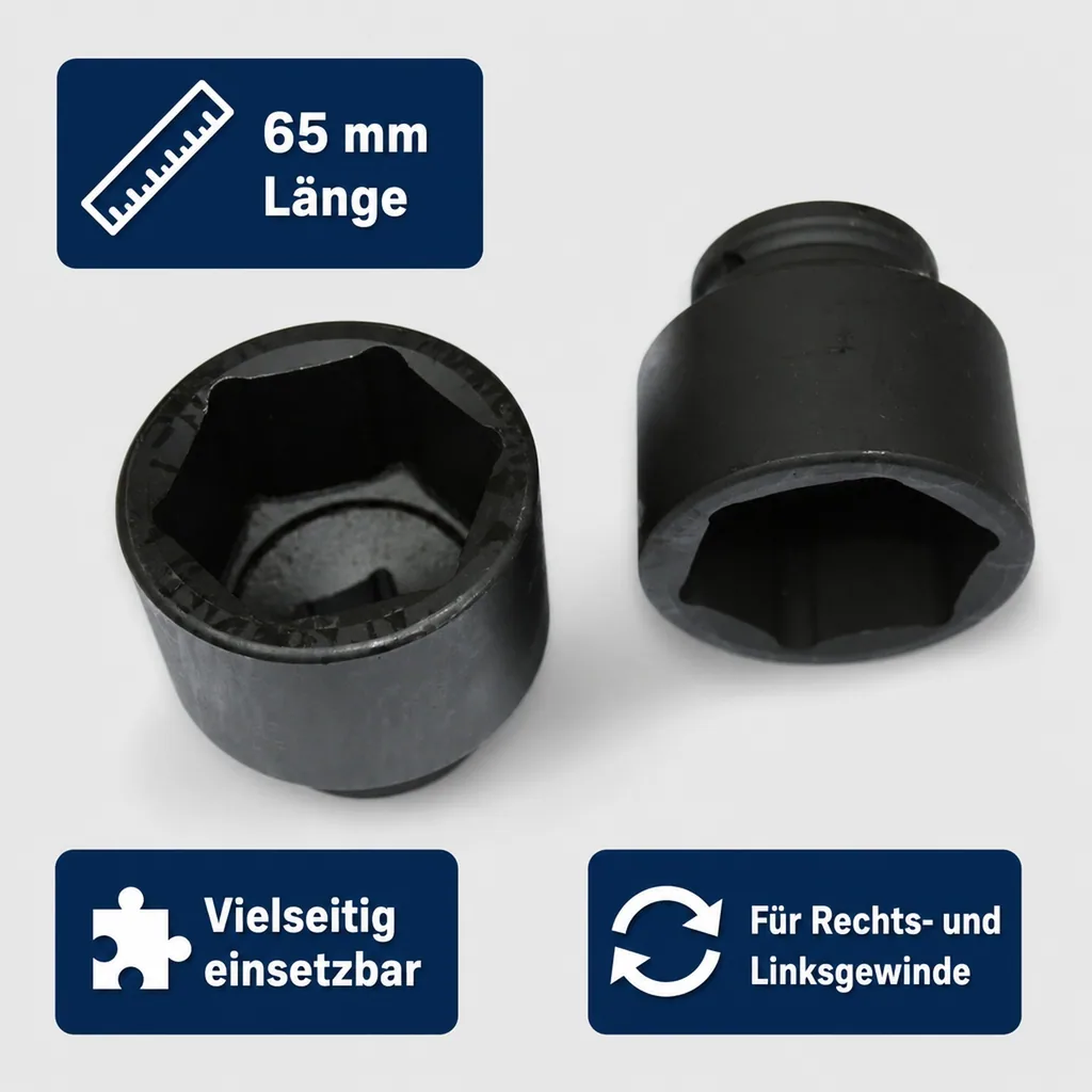 3/4 Zoll Nuss, Schlagschraubernuss SW 48, Chrom Molybdän Stahl