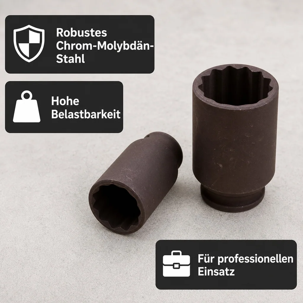 Schlagschraubernuss 1/2 Zoll Nuss SW 36 Cr-Mo 12-Kant