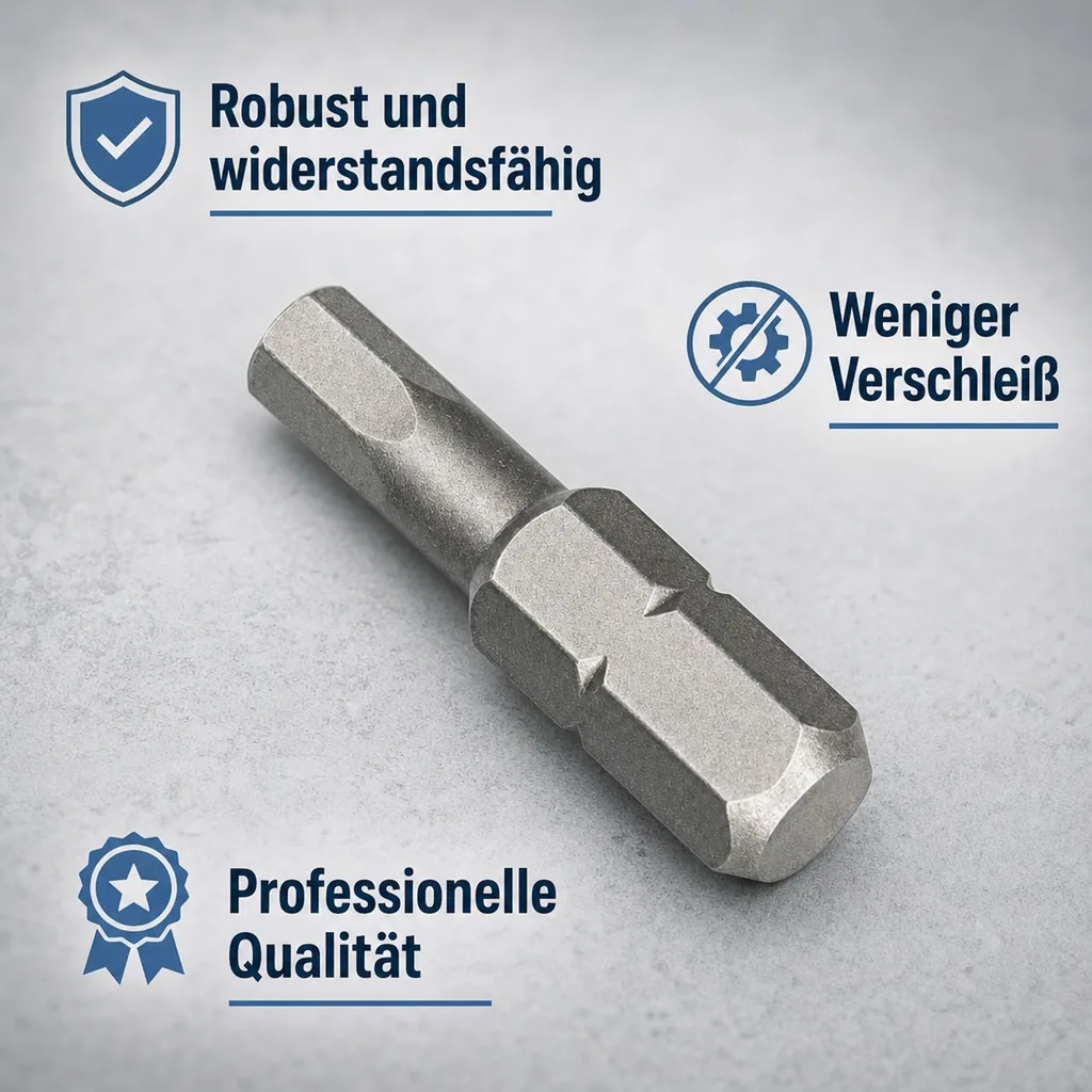 Innensechskant 8mm, Innensechskantschlüssel S2 Stahl, 1/4 Zoll Innensechskant