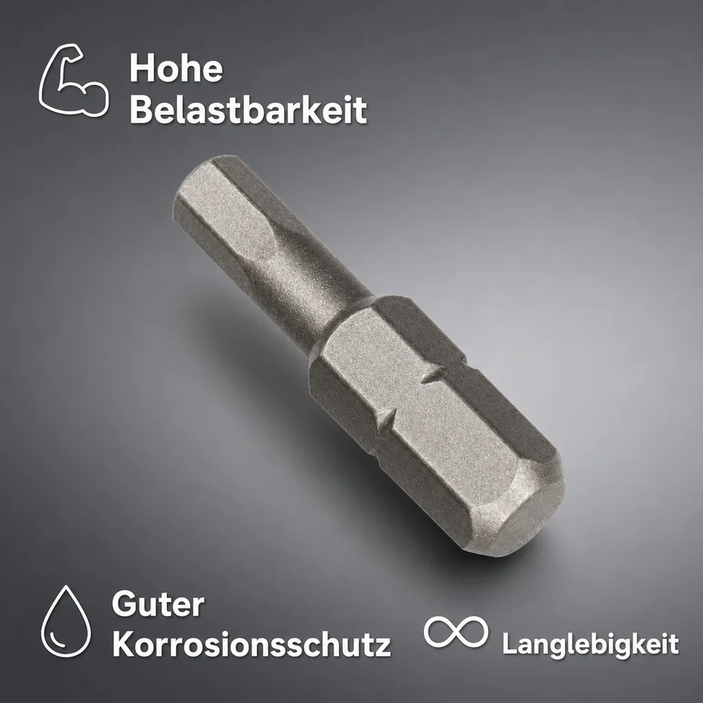 Innensechskant, Innensechskantschlüssel, Innensechskant 3mm, 1/4 Zoll