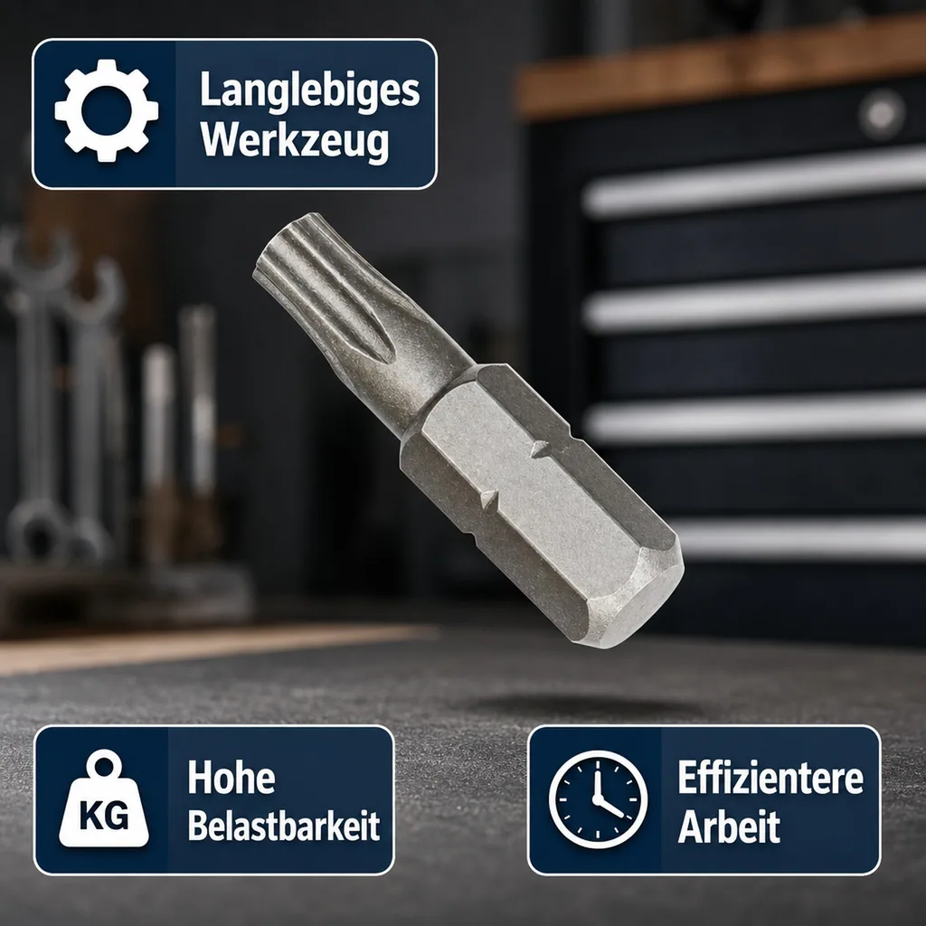 Innensechskant Bit T10, 1/4 Zoll, 30mm, S2 Stahl Bit
