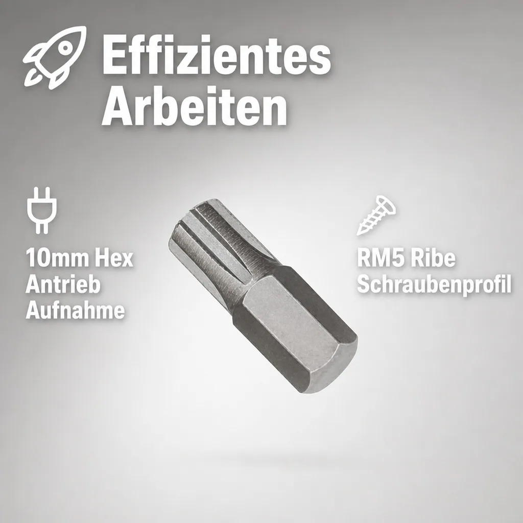 Ribe Bit, 10mm Hex Bit, RM5, 30mm Innensechskant