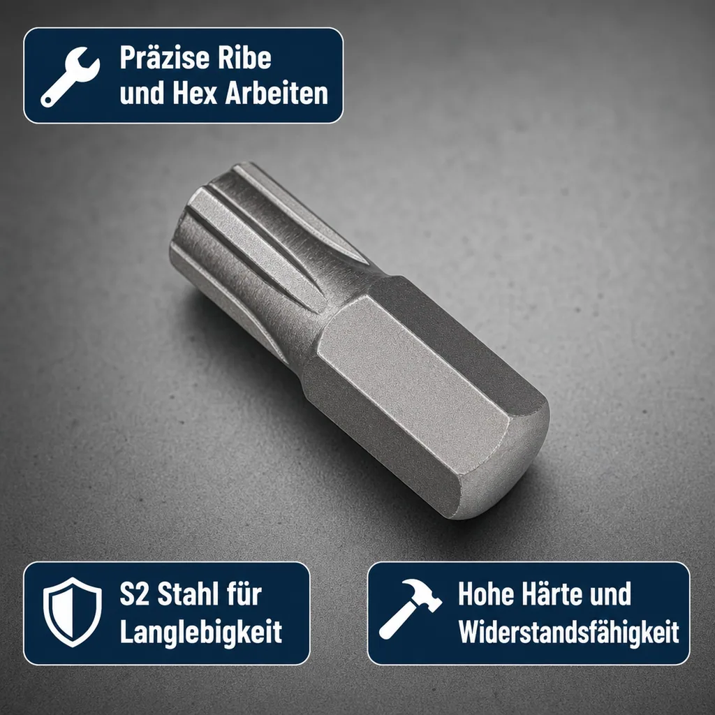 Ribe Bit, 10mm Hex Bit, RM5, 30mm Innensechskant
