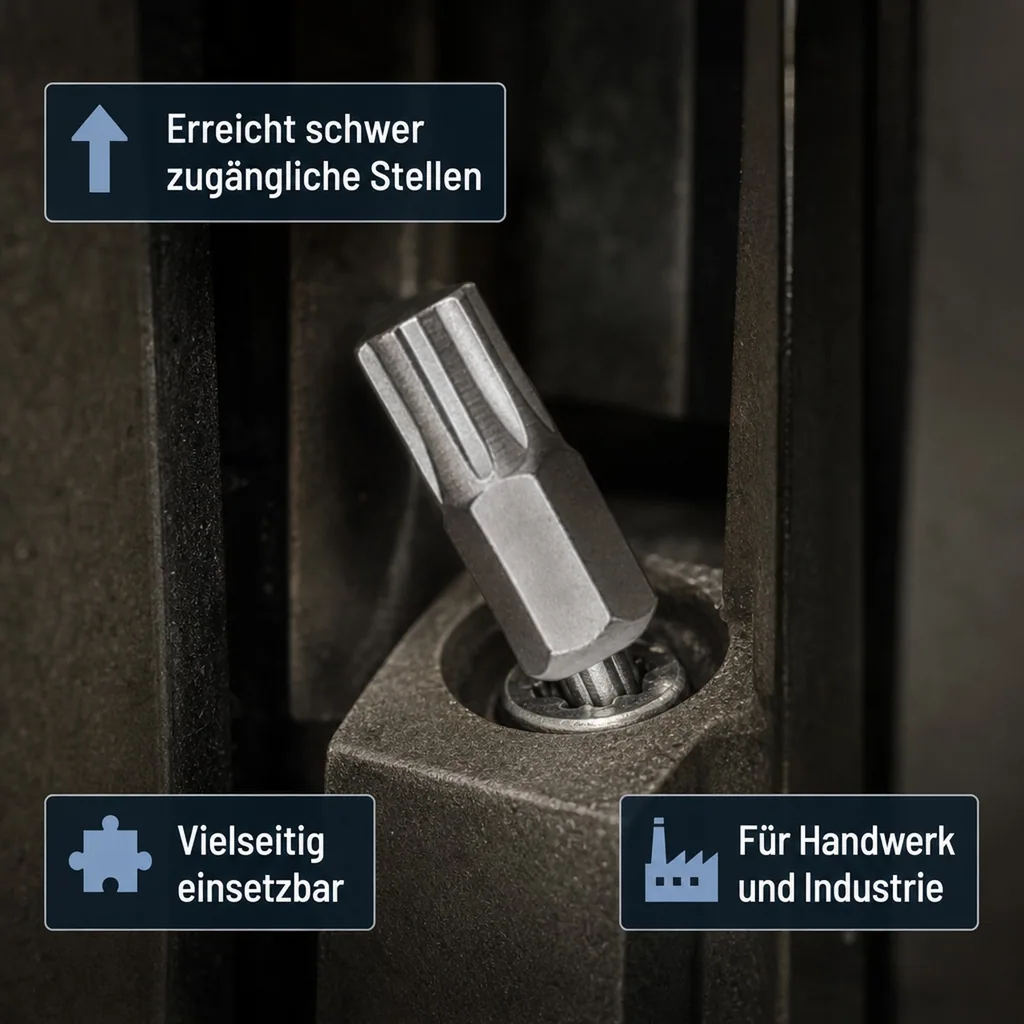 Ribe Bit, 10mm Sechskant Bit, Innenvielzahn Bit, 30mm Bit