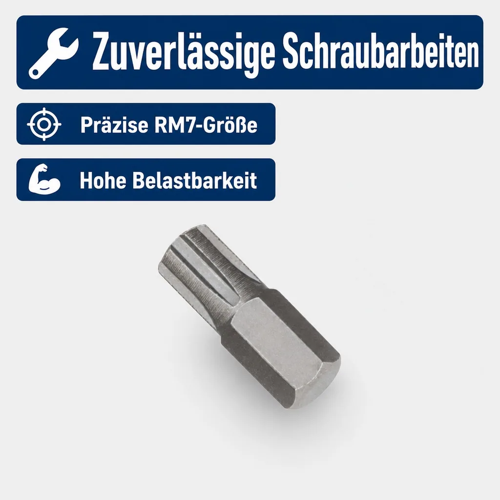 Ribe Bit, 10mm Hex Bit, RM7, 30mm, S2 Stahl