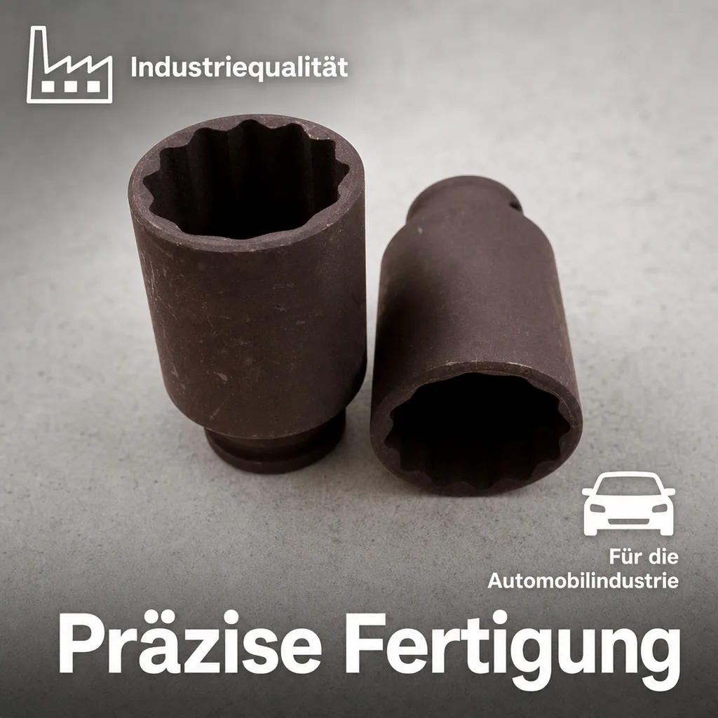 Schlagschraubernuss 34mm, 1/2 Zoll, Cr-Mo, 12-Kant, Industriequalität