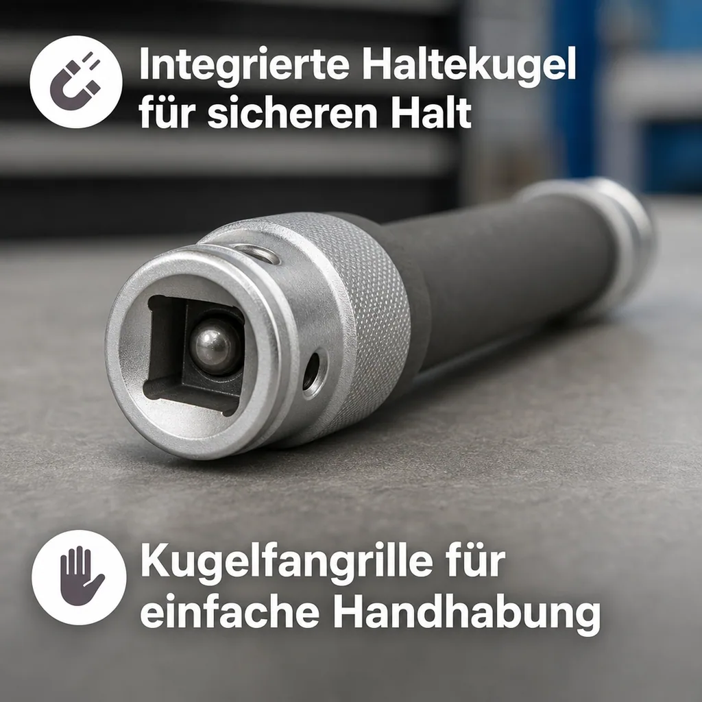 E Profil Steckschlüssel, Aussen Innensechskant Nuss E16, 1/2 Zoll, Robuster Steckschlüssel