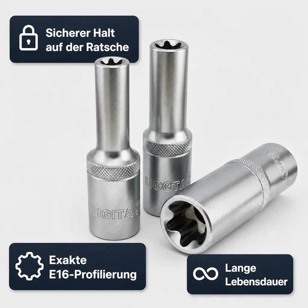 Aussen Innensechskant Nuss, Innensechskant Nuss 1/2 Zoll E16