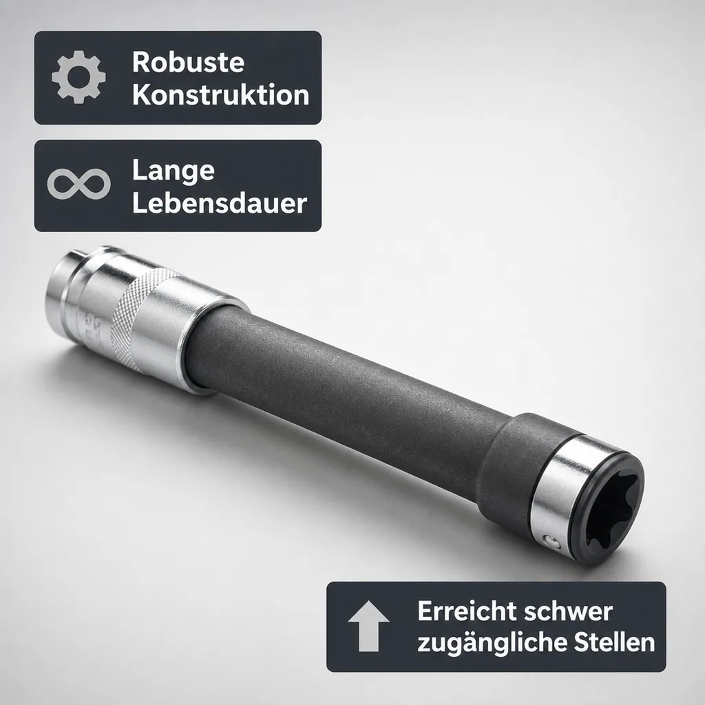 Aussen Innensechskant E12, 1/2 Zoll, Innensechskant Nuss lang, E-Profil, Steckschlüssel