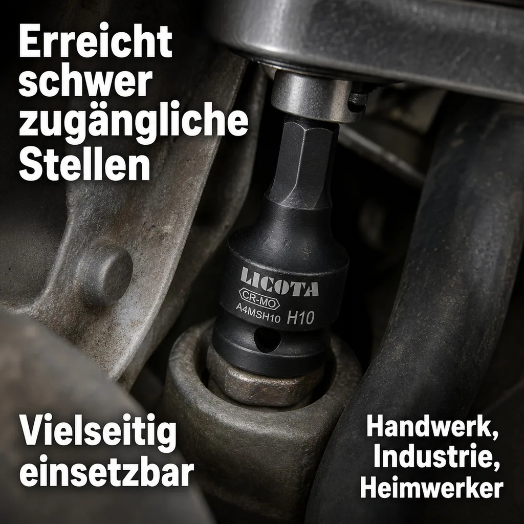 Innensechskant Nuss 1/2 Zoll, H16, Cr-Mo, Steckschlüssel