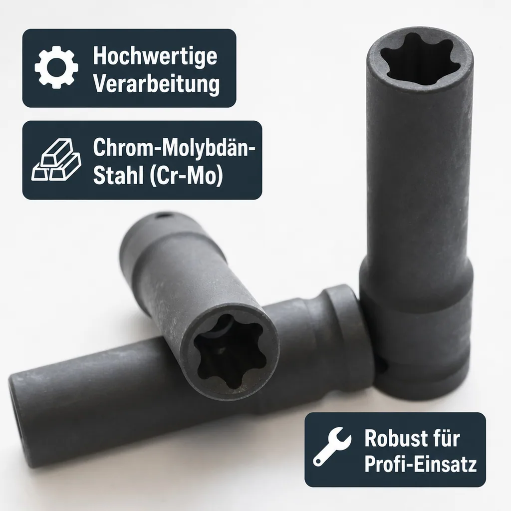 Schlagschraubernuss, Innensechskant Nuss E20, 1/2 Zoll