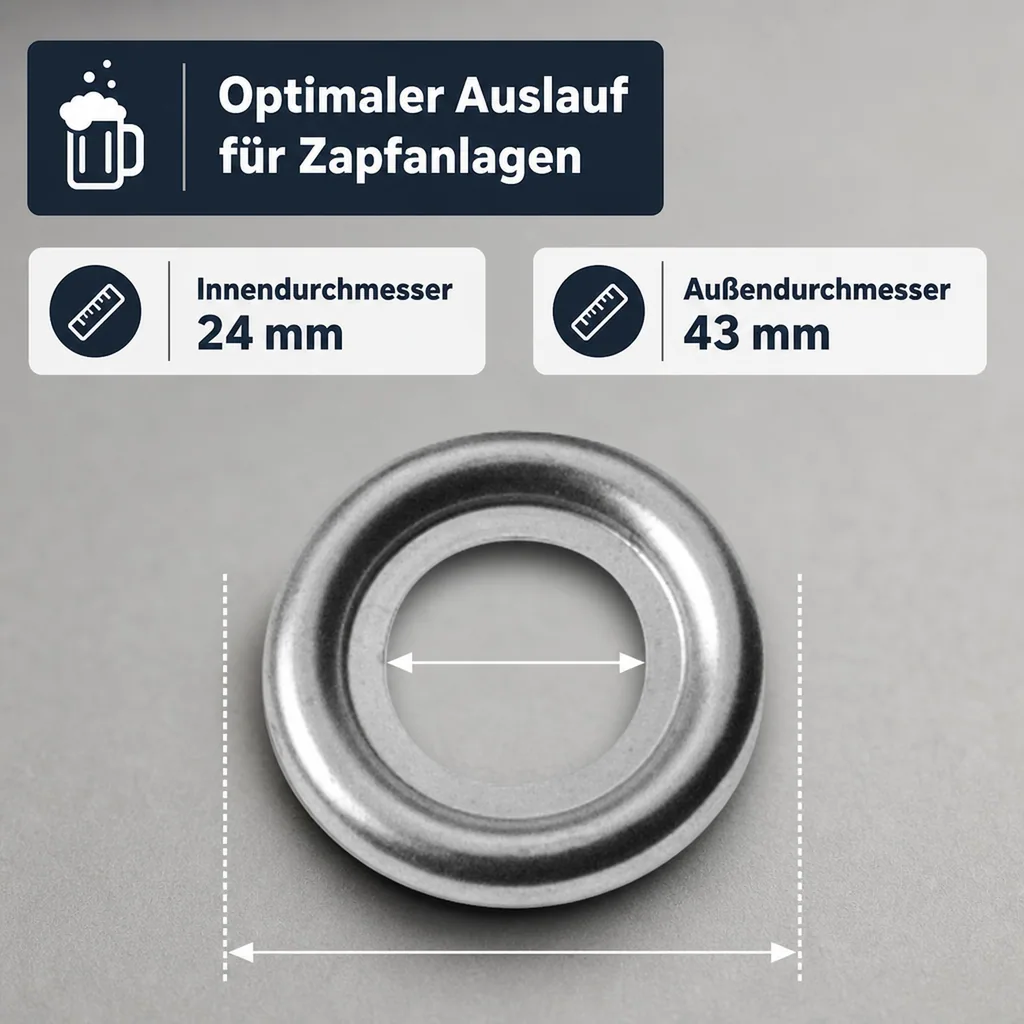 Schankhahn Rosette - Zapfhahn CNS