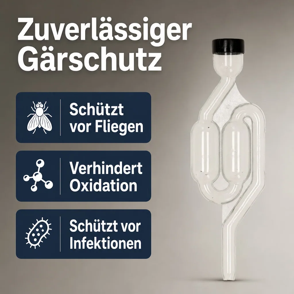 Gärspund - Schlauchmodell mit schwarzer Kappe