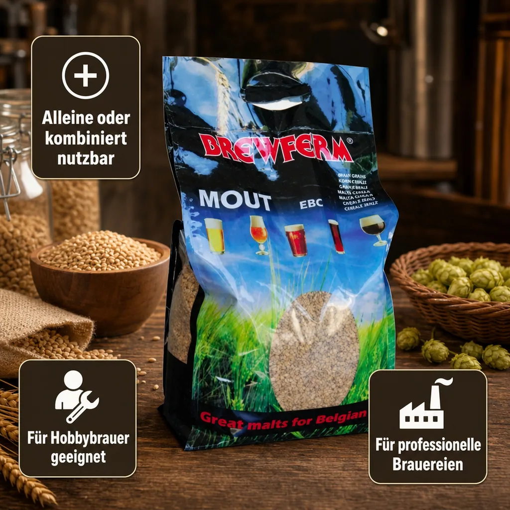 Gerstenmalz, Wiener malz - Weyermann Vienna (7 EBC) - 1 kg Sack, Brauen Sie einzigartige Ale-Biere!