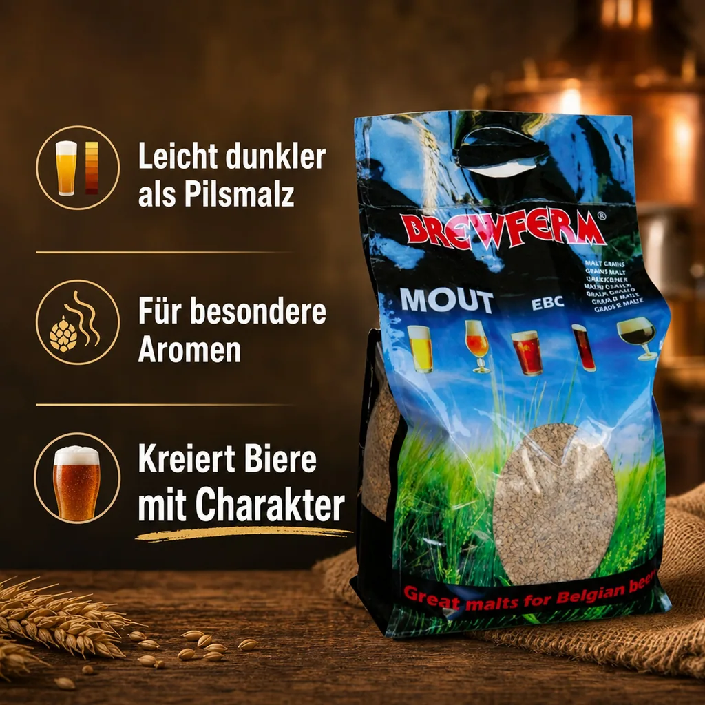 Gerstenmalz, Wiener malz - Weyermann Vienna (7 EBC) - 1 kg Sack, Brauen Sie einzigartige Ale-Biere!
