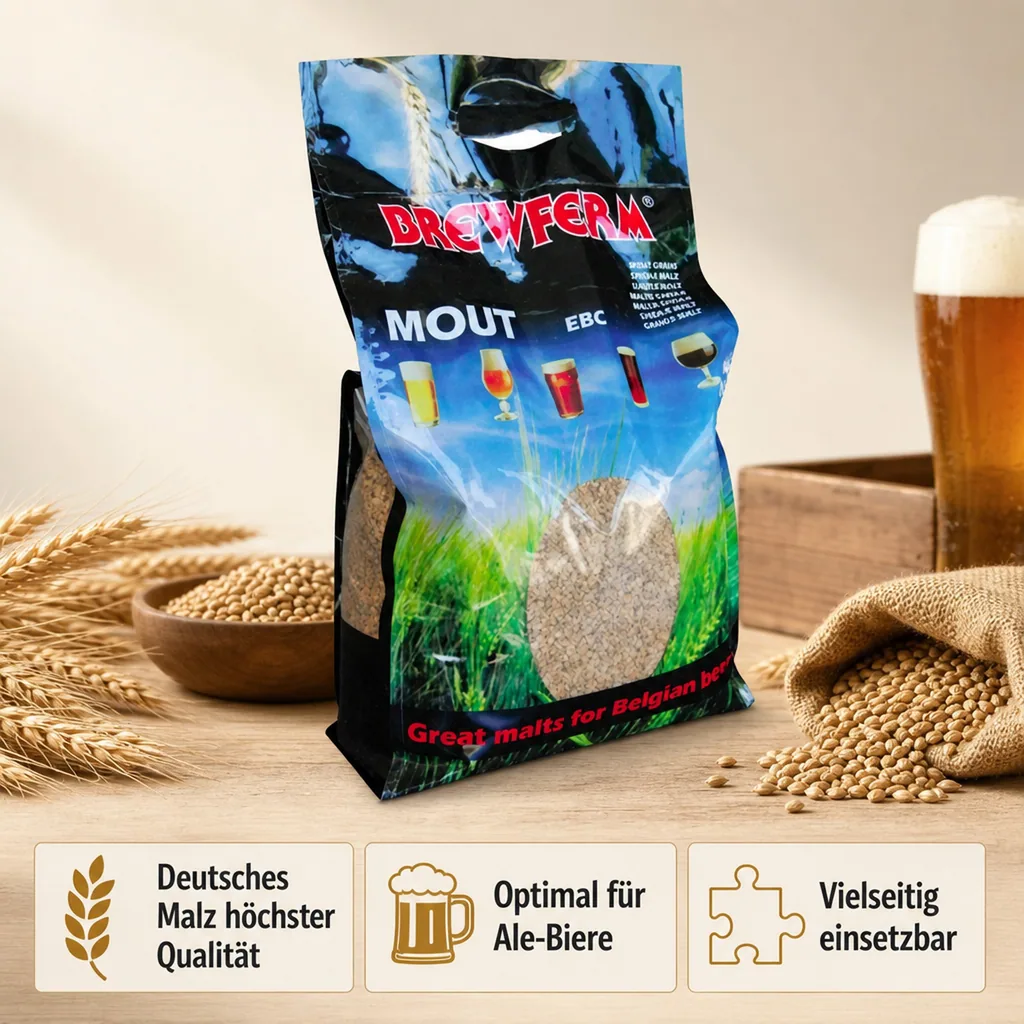 Gerstenmalz, Wiener malz - Weyermann Vienna (7 EBC) - 1 kg Sack, Brauen Sie einzigartige Ale-Biere!