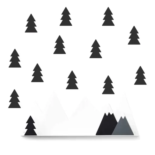 tresxics Wandregal Berge schwarz