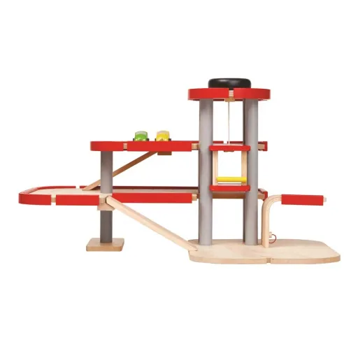 Plan Toys Parkhaus Stromtankstelle Holz