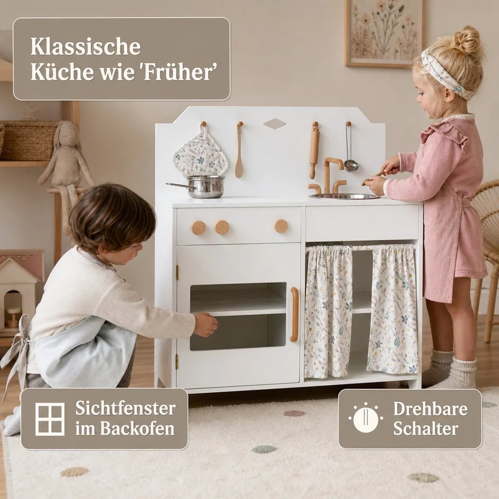 Cam Cam Kinder Spielküche Holz weiss